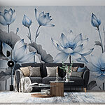 Wall murals Gentle blooms in tranquil hues.