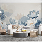 Wall murals Delicate blooms in soft hues