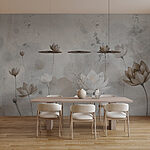 Wall murals Wallpaper with flowers