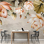 Wall murals Delicate blooms in soft hues.