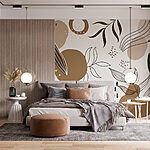 Wall murals Pattern of leaves and flowers