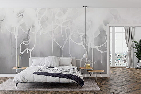 White paint dripping from a cloud Wall murals White paint dripping from a cloud