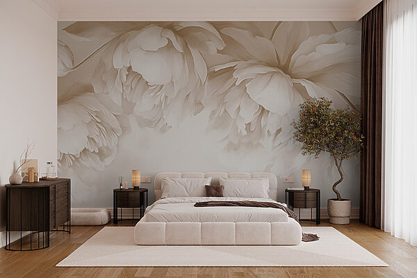 Soft petals in gentle tones Wall murals Soft petals in gentle tones
