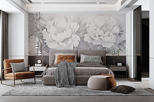 Soft petals in muted hues Wall murals Soft petals in muted hues