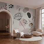 Wall murals Drawing of flowers and plants