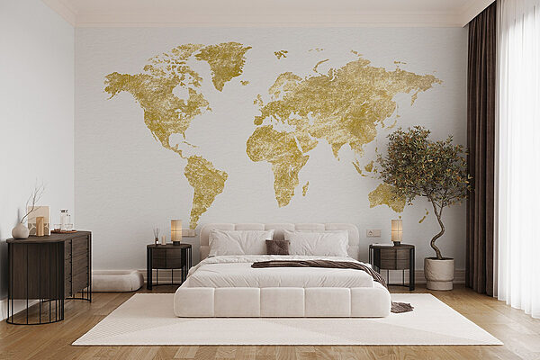 Map of the world Wall murals Map of the world