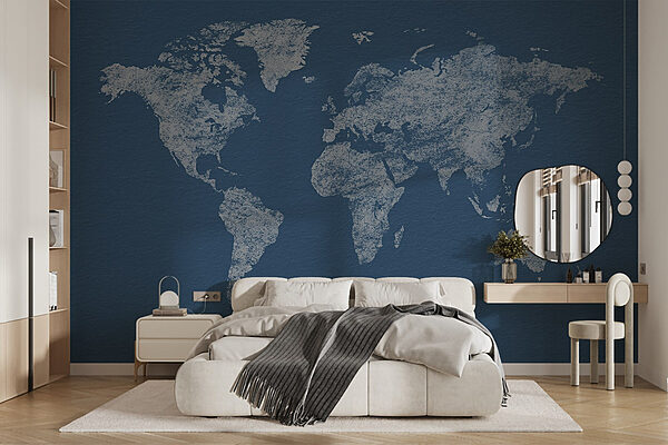 Map of the world Wall murals Map of the world