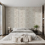Wall murals Delicate floral patterns in neutral tones