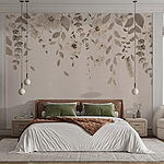 Wall murals Delicate florals on soft background