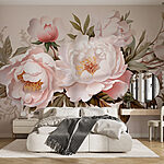 Wall murals Delicate blooms in soft hues