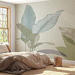 Wall murals Serene leaves in soft hues
