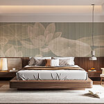 Wall murals Delicate blooms in soft tones