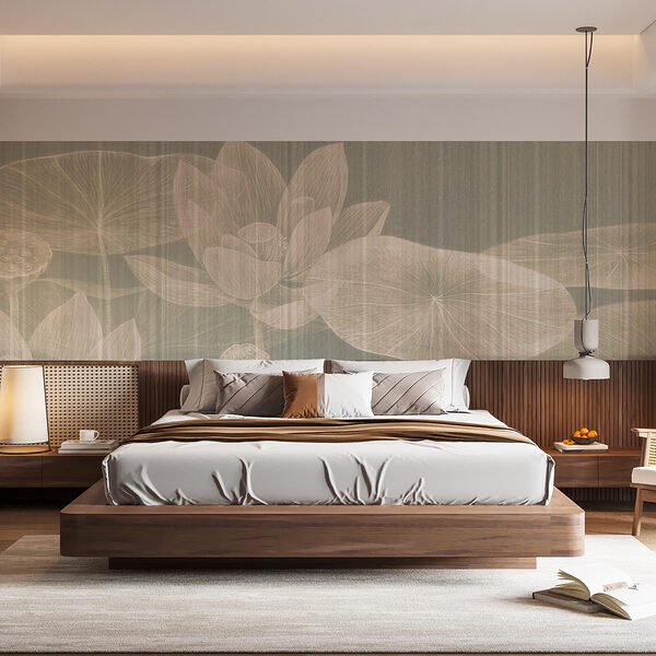 Wall murals Wall murals Delicate blooms in soft tones (SKU: w03324)