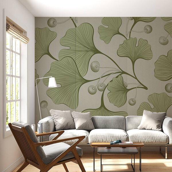 Delicate ginkgo leaves in harmony Wall murals Delicate ginkgo leaves in harmony