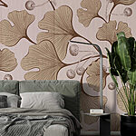Wall murals Elegant botanical pattern in soft tones