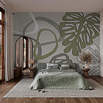 Wall murals Abstract shapes and nature-inspired design.