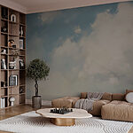 Wall murals Blue sky with white clouds