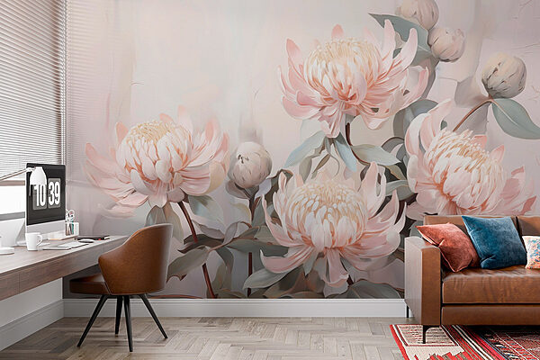 Blooming petals in soft hues Wall murals Blooming petals in soft hues