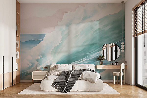 Large wave in the ocean Wall murals Large wave in the ocean