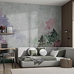 Wall murals Painting of trees and plants