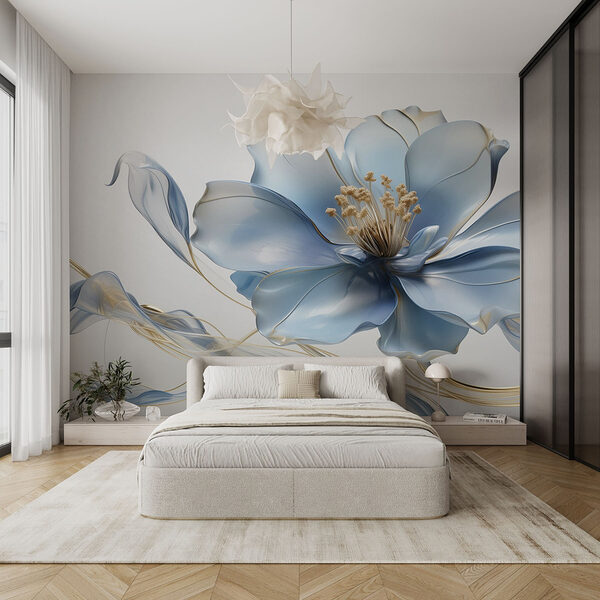 Delicate petals bathed in soft hues Wall murals Delicate petals bathed in soft hues