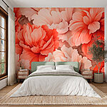 Wall murals Vibrant blossoms in soft hues