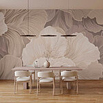 Wall murals Soft floral patterns in gentle tones