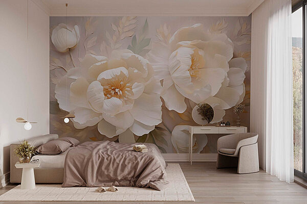 Soft petals in gentle hues Wall murals Soft petals in gentle hues