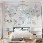 Wall murals Map of the world