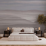 Wall murals Landscape with hills and clouds