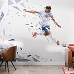 Wall murals Man kicking a football ball