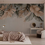 Wall murals Elegant foliage on a soft background