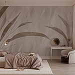 Wall murals Serene leaves on a soft background