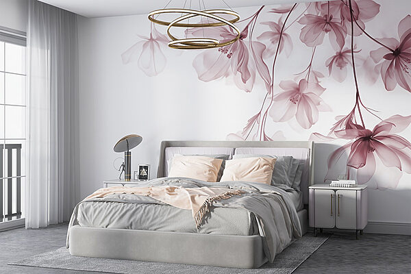 Wall murals Wall murals Delicate blossoms in soft hues (SKU: w08911v2)