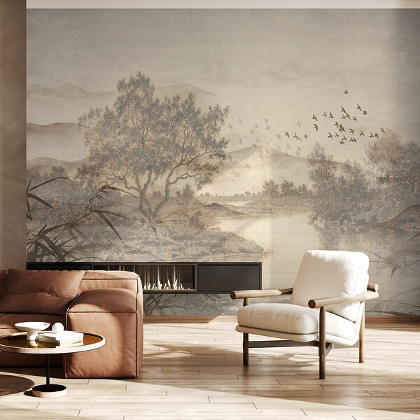Wall mural Wall mural Landscape with trees and a river (SKU: w08920)