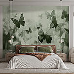 Wall murals Group of butterflies flying