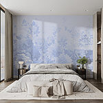 Wall murals Group of flowers on a white background