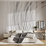 Wall murals White and grey background with circles