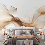 Wall murals Brown smoke and circles