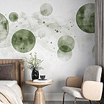 Wall murals Group of circles with smoke