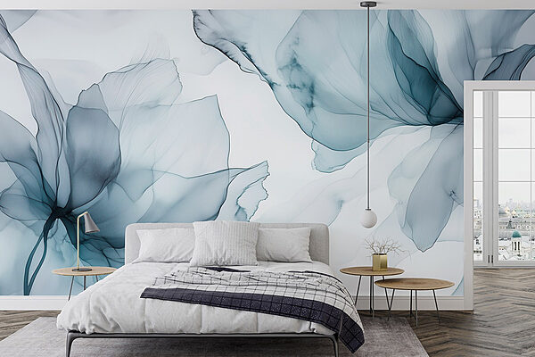 Ethereal hues of flowing petals Wall murals Ethereal hues of flowing petals