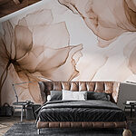 Wall murals Delicate floral watercolor abstraction