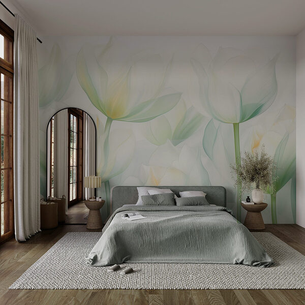 Delicate petals in soft hues Wall murals Delicate petals in soft hues