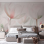 Wall murals Delicate petals in soft hues