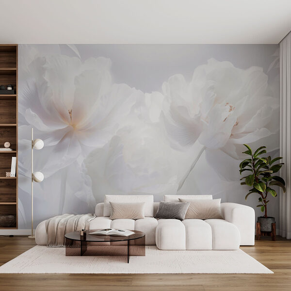 Group of white flowers Wall murals Group of white flowers