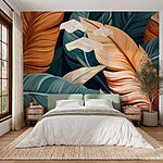 Wall murals Vibrant foliage in rich colors