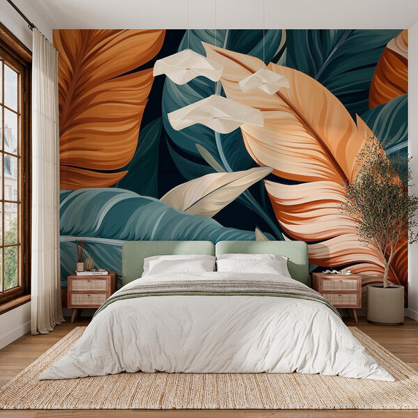 Vibrant foliage in rich colors Wall murals Vibrant foliage in rich colors