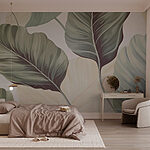 Wall murals Natural elegance in leafy patterns.