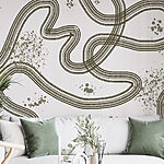 Wall murals Black and white map of a race track