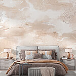 Wall murals Pattern of flowers on a surface